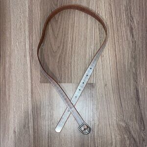 American Eagle Outfitters Brown and Silver Belt